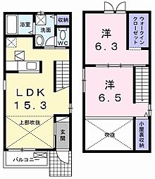 ガーデンハウス・フィオーレ8 2LDKの間取図画像