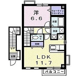 サンセール1 1LDKの間取図画像