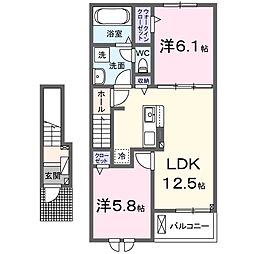 ボード・リヴィエール 2LDKの間取図画像