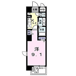 ローズエスペランサ 1Kの間取図画像