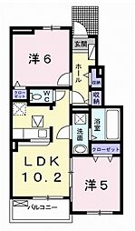 アドラブール・コート6 2LDKの間取図画像