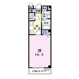 フィオーレ 1Kの間取図画像