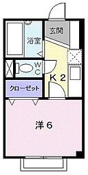メゾン・アイリス 1Kの間取図画像