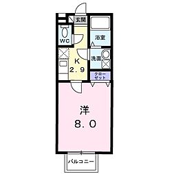 Ｔ‘ｓハウス 2階1Kの間取り