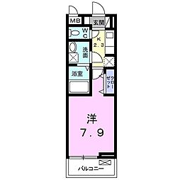 サンシャイン浦和美園 1Kの間取図画像