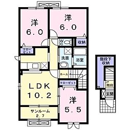 ミント 3LDKの間取図画像