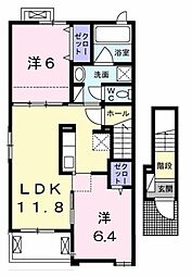 アーヴィンデイル2 2LDKの間取図画像