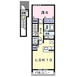 エコ　グランツ 2階1LDKの間取り