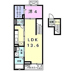エスペランザ 1LDKの間取図画像
