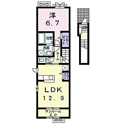 スイセン1 1LDKの間取図画像