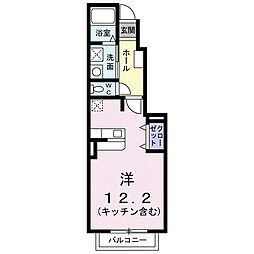 ラトゥールボア4 ワンルームの間取図画像