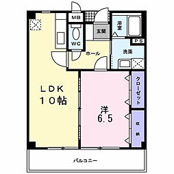 レジデンス・ノンノサン 1階1LDKの間取り