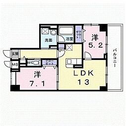 Ｙ’ｓ　ＳＴＡＴＥ　天王台 401 4階2LDKの間取り