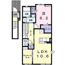 マルベリーハウス N 1LDKの間取図画像