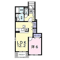 ファミール4 1LDKの間取図画像