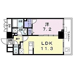 セジュール・モリ 1LDKの間取図画像