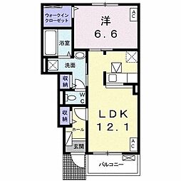 グルピーノ2 1LDKの間取図画像