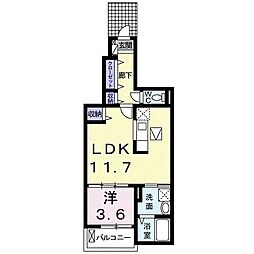 カンパネッラ-コンソナーレ 1LDKの間取図画像