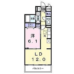 Ｓｕｎｌｉｔ大和郡山 1階1LDKの間取り