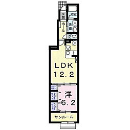エム・シャトン 1LDKの間取図画像