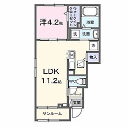 brisa despacioIII 1LDKの間取図画像