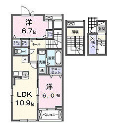 間取図画像 2LDK