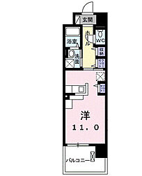 ヴァンベール 3階ワンルームの間取り