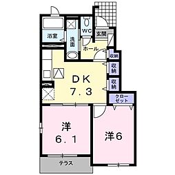 間取図画像 2DK