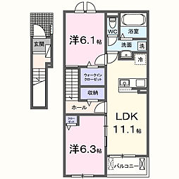 間取図画像 2LDK
