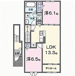 間取図画像 2LDK