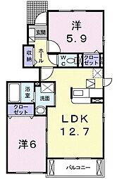 間取図画像 2LDK