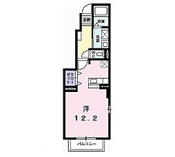 デフィー　2008 1階1Kの間取り