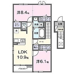 コホラパレス 2LDKの間取図画像