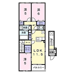 エレガンス メゾン II 3LDKの間取図画像