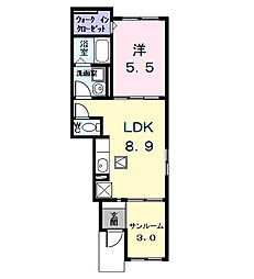 メゾンHIKARI 1LDKの間取図画像