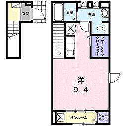 シャローフィールド3 ワンルームの間取図画像