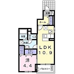 ソラーナ平島2 1LDKの間取図画像