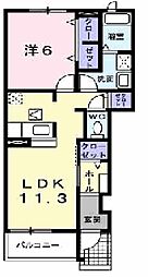 カーサリベーラ 1LDKの間取図画像