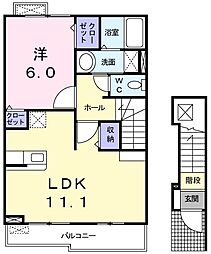 マーベラスレジデンス2 1LDKの間取図画像