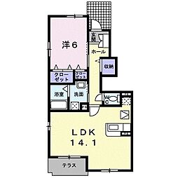 フローリア漣4号館 1LDKの間取図画像