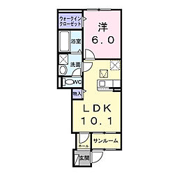 オハナハウス 1LDKの間取図画像