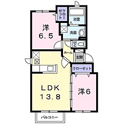 ジラソーレ3 2LDKの間取図画像