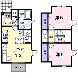 シンフォニー 2LDKの間取図画像