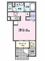 ドミールサワダA ワンルームの間取図画像