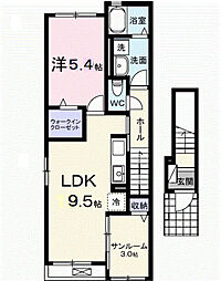 トロフェオ ガーデン 1LDKの間取図画像