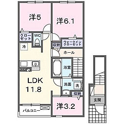 プラッツ・ルーエ 3LDKの間取図画像