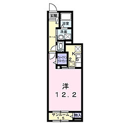 ルミエール赤羽 1Kの間取図画像