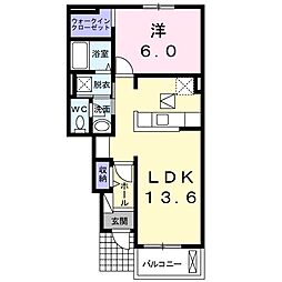 南青山ガーデンハイツ 1LDKの間取図画像