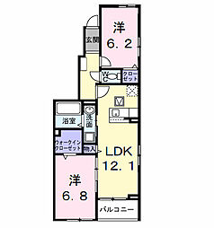 PEANUTS(ピ-ナッツ) 2LDKの間取図画像