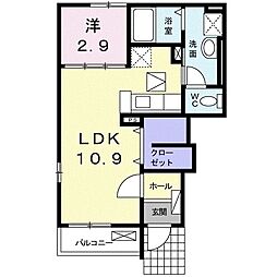 グレートリバービレッジ1 1LDKの間取図画像